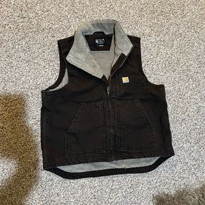 Carharrt brown Sherpa lined vest